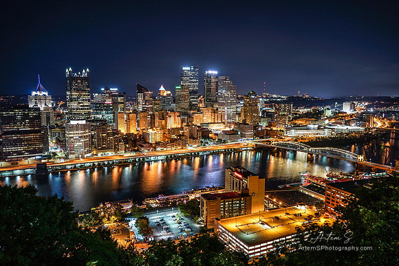 Night View of Downtown