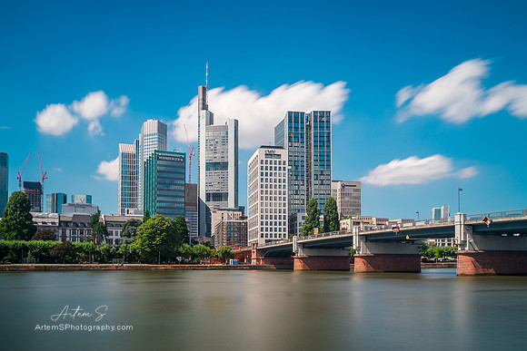 Frankfurt City Downtown Skyline